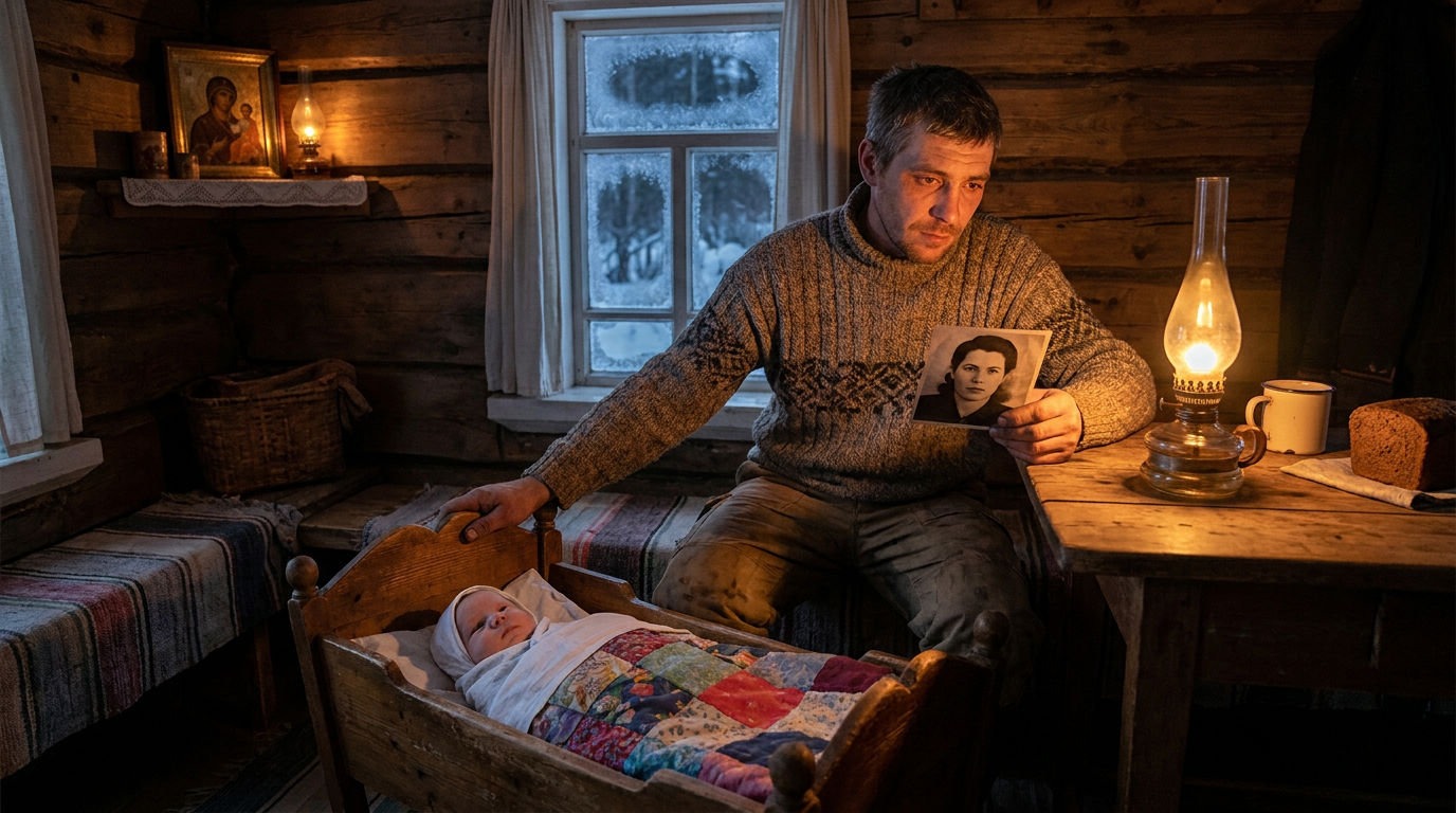 Она родила в осеннем поле под дождём и умерла прижимая младенца к себе, а через сутки там случайно проходили грибники